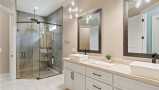 Primary Ensuite Bath with Double Sink Vanity & Walk-in Shower
