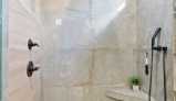 Master Bath Shower with Overhead Rain Shower Head