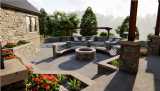 Rear Outdoor Living Featuring Fire Pit